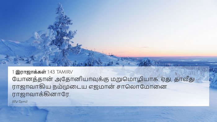 1 இராஜாக்கள் 1:43 TAMIRV 4K Wallpaper - யோனத்தான் - 4K Wallpaper Bible Verse
