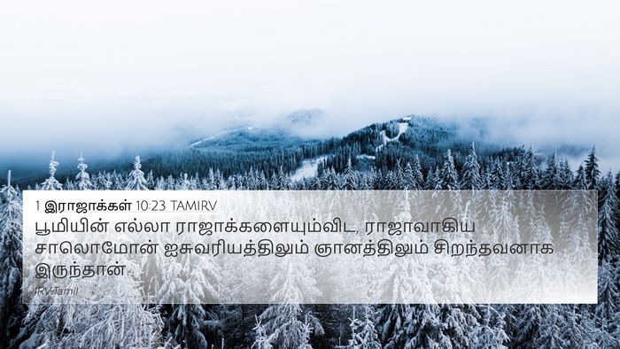 1 இராஜாக்கள் 10:23 TAMIRV Bible Verse Image