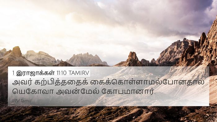 1 இராஜாக்கள் 11:10 TAMIRV 4K Wallpaper - அவர் கற்பித்ததைக் - 4K Wallpaper Bible Verse