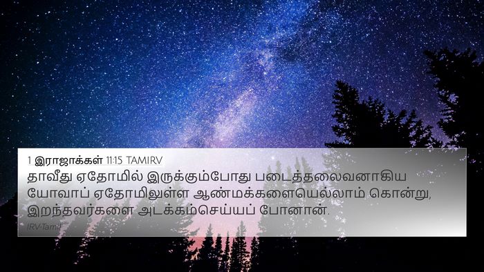 1 இராஜாக்கள் 11:15 TAMIRV Bible Verse Image