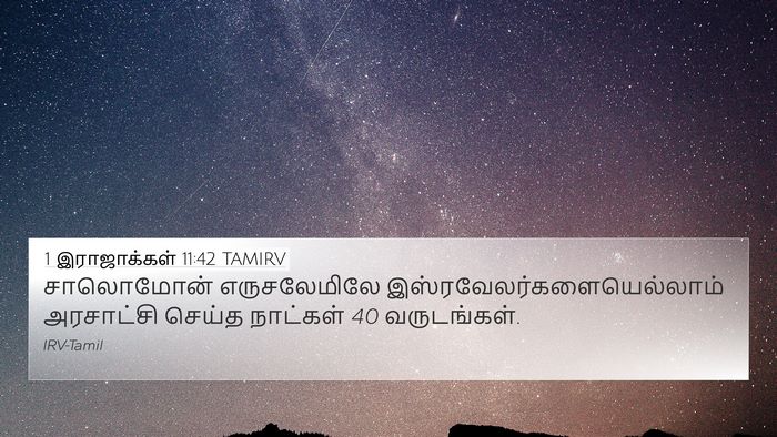 1 இராஜாக்கள் 11:42 TAMIRV Bible Verse Image