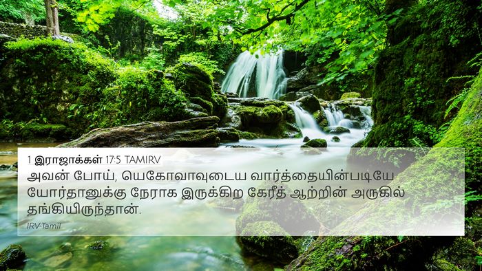 1 இராஜாக்கள் 17:5 TAMIRV 4K Wallpaper - அவன் போய், - 4K Wallpaper Bible Verse
