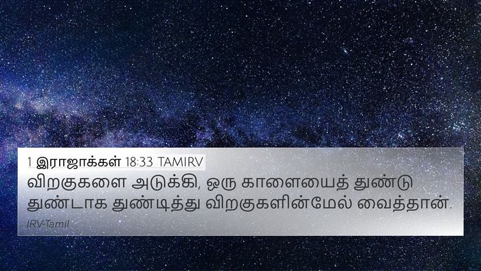 1 இராஜாக்கள் 18:33 TAMIRV Bible Verse Image