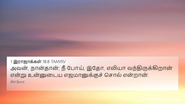 1 இராஜாக்கள் 18:8 TAMIRV 4K Wallpaper - அவன், நான்தான்; நீ - 4K Wallpaper Bible Verse