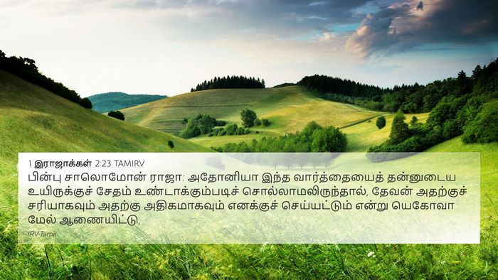 1 இராஜாக்கள் 2:23 TAMIRV Bible Verse Image