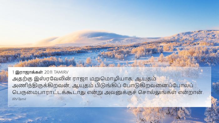 1 இராஜாக்கள் 20:11 TAMIRV Bible Verse Image