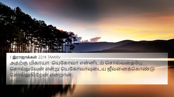 1 இராஜாக்கள் 22:14 TAMIRV Bible Verse Image