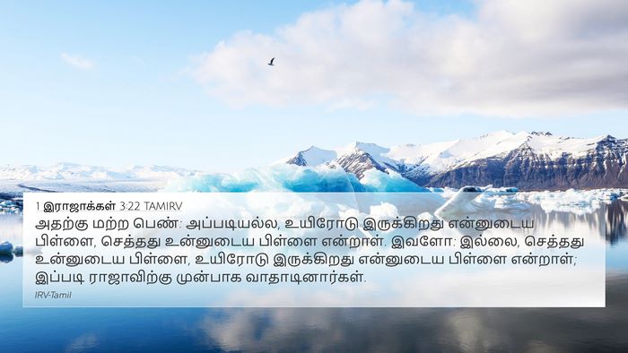 1 இராஜாக்கள் 3:22 TAMIRV 4K Wallpaper - அதற்கு மற்ற பெண்: - 4K Wallpaper Bible Verse