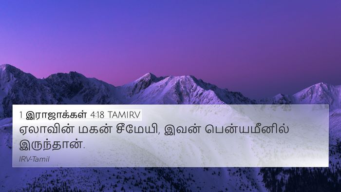 1 இராஜாக்கள் 4:18 TAMIRV Bible Verse Image
