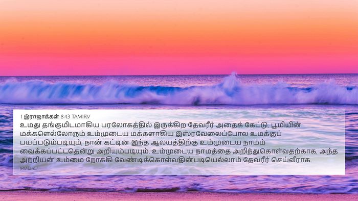 1 இராஜாக்கள் 8:43 TAMIRV Bible Verse Image