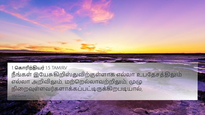 1 கொரிந்தியர் 1:5 TAMIRV Bible Verse Image