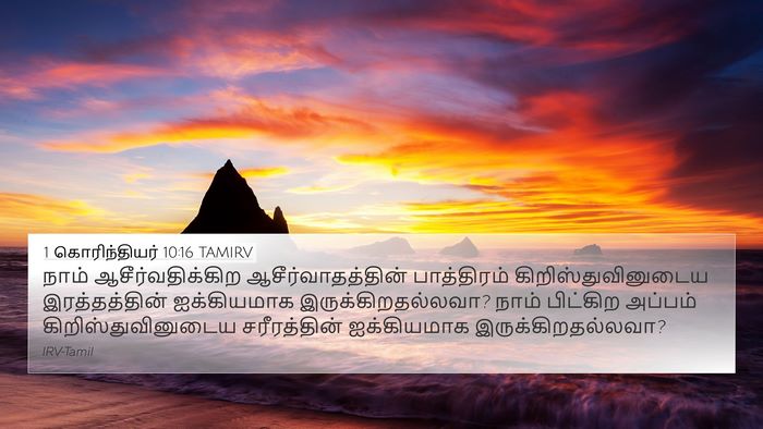 1 கொரிந்தியர் 10:16 TAMIRV Bible Verse Image