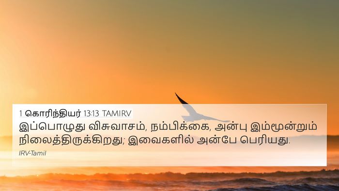 1 கொரிந்தியர் 13:13 TAMIRV Bible Verse Image