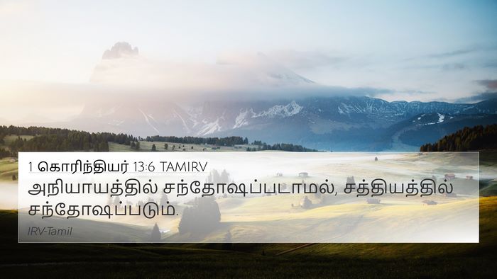 1 கொரிந்தியர் 13:6 TAMIRV Bible Verse Image
