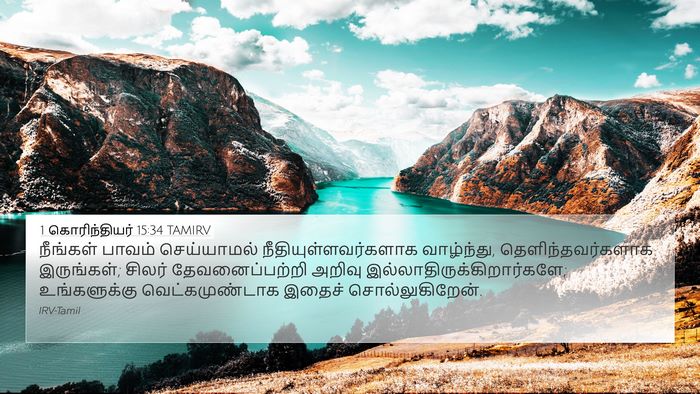 1 கொரிந்தியர் 15:34 TAMIRV Bible Verse Image