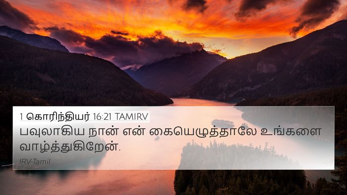 1 கொரிந்தியர் 16:21 TAMIRV 4K Wallpaper - பவுலாகிய நான் என் - 4K Wallpaper Bible Verse