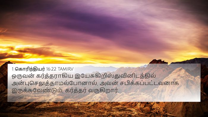 1 கொரிந்தியர் 16:22 TAMIRV Bible Verse Image