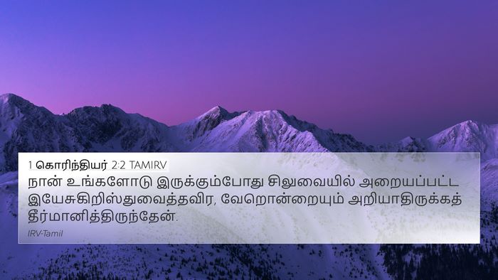 1 கொரிந்தியர் 2:2 TAMIRV Bible Verse Image