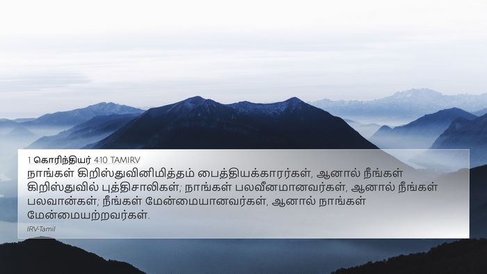 1 கொரிந்தியர் 4:10 TAMIRV Bible Verse Image