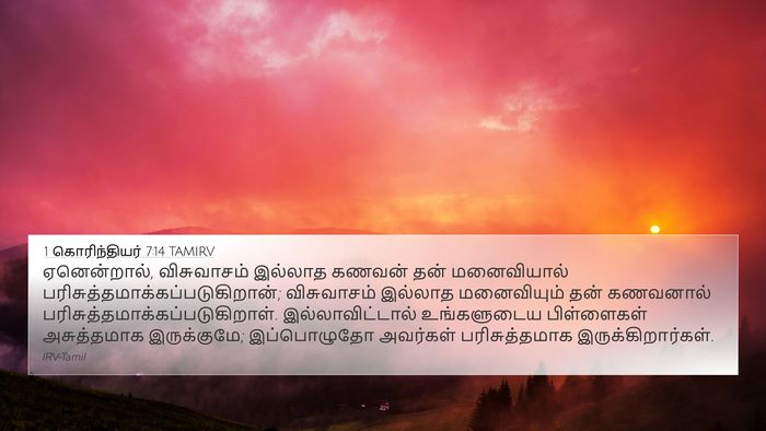 1 கொரிந்தியர் 7:14 TAMIRV Bible Verse Image
