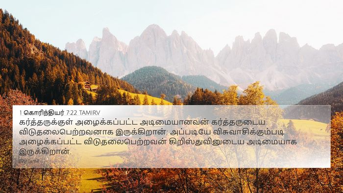 1 கொரிந்தியர் 7:22 TAMIRV Bible Verse Image
