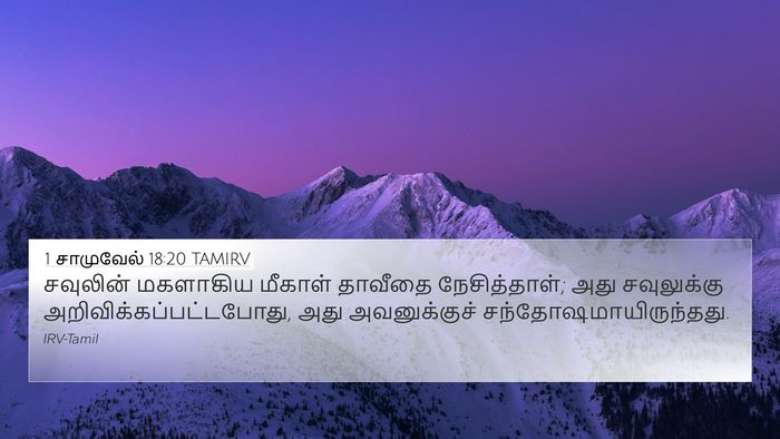 1 சாமுவேல் 18:20 TAMIRV Bible Verse Image