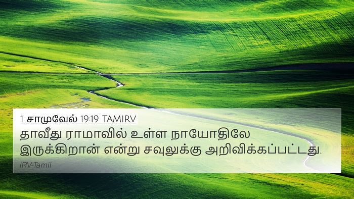 1 சாமுவேல் 19:19 TAMIRV 4K Wallpaper - தாவீது ராமாவில் - 4K Wallpaper Bible Verse