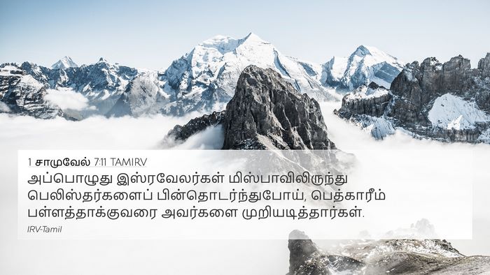 1 சாமுவேல் 7:11 TAMIRV 4K Wallpaper - அப்பொழுது - 4K Wallpaper Bible Verse