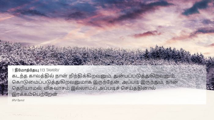 1 தீமோத்தேயு 1:13 TAMIRV Bible Verse Image