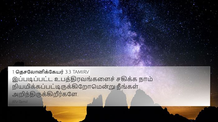 1 தெசலோனிக்கேயர் 3:3 TAMIRV Bible Verse Image