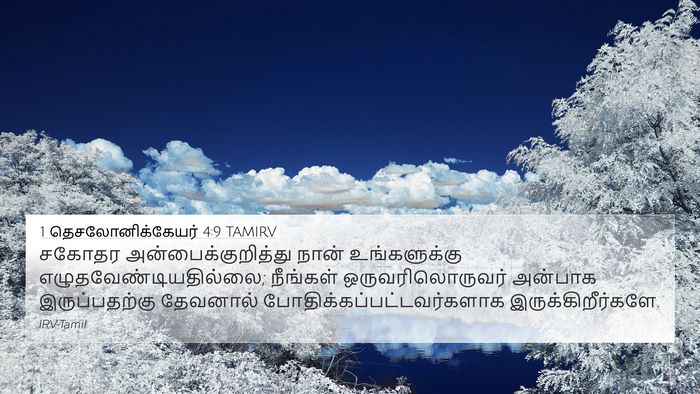1 தெசலோனிக்கேயர் 4:9 TAMIRV Bible Verse Image