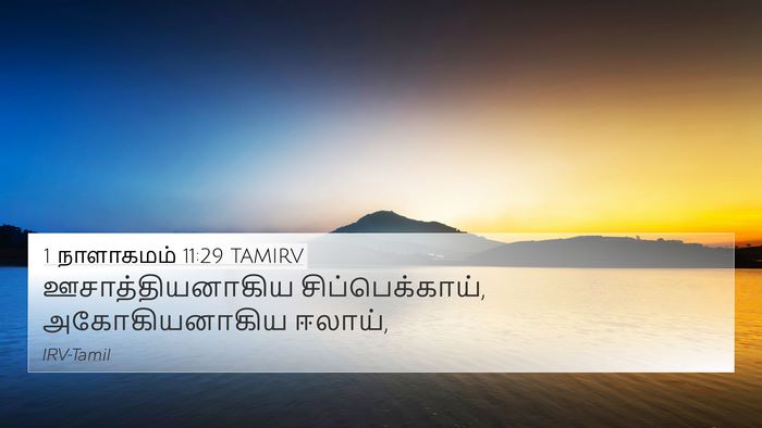 1 நாளாகமம் 11:29 TAMIRV Bible Verse Image
