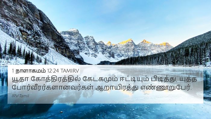1 நாளாகமம் 12:24 TAMIRV 4K Wallpaper - யூதா - 4K Wallpaper Bible Verse
