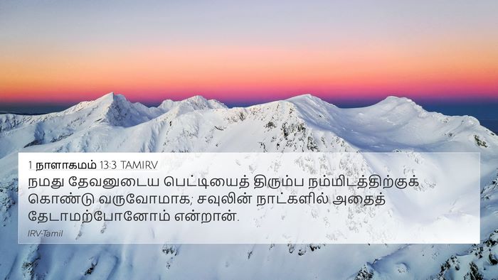 1 நாளாகமம் 13:3 TAMIRV 4K Wallpaper - நமது தேவனுடைய - 4K Wallpaper Bible Verse
