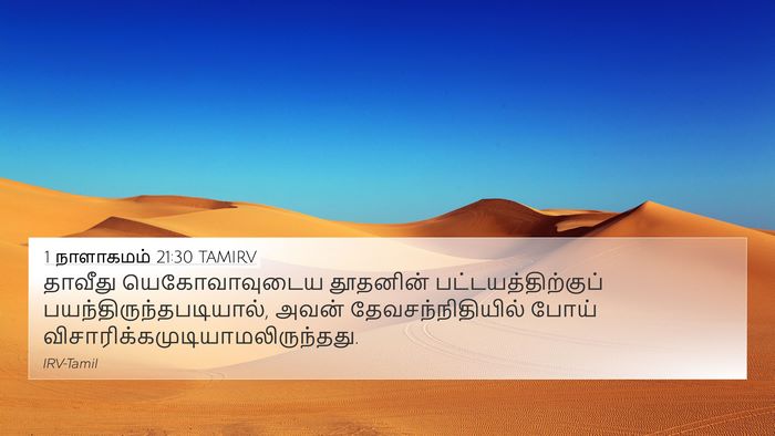 1 நாளாகமம் 21:30 TAMIRV 4K Wallpaper - தாவீது - 4K Wallpaper Bible Verse