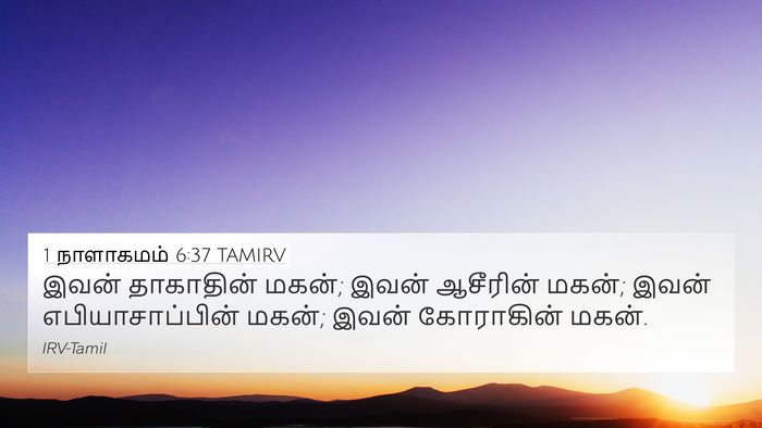 1 நாளாகமம் 6:37 TAMIRV Bible Verse Image