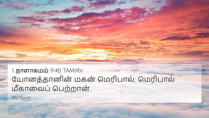 1 நாளாகமம் 9:40 TAMIRV Bible Verse Image