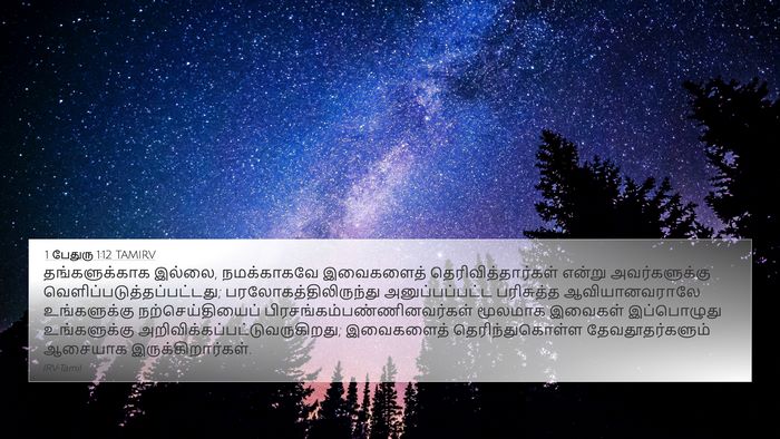 1 பேதுரு 1:12 TAMIRV 4K Wallpaper - தங்களுக்காக - 4K Wallpaper Bible Verse
