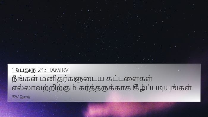 1 பேதுரு 2:13 TAMIRV Bible Verse Image