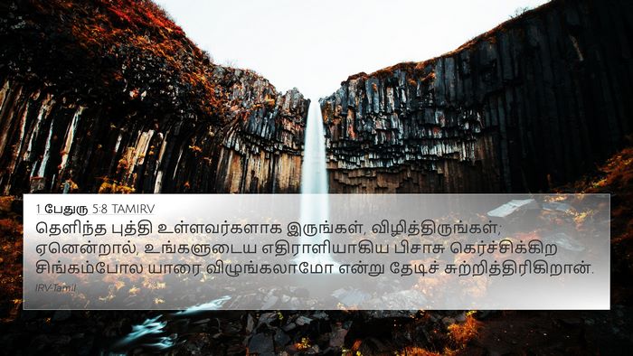 1 பேதுரு 5:8 TAMIRV Bible Verse Image