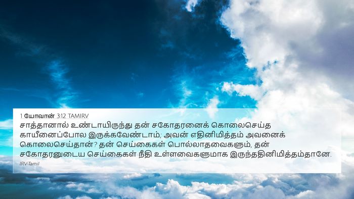 1 யோவான் 3:12 TAMIRV Bible Verse Image