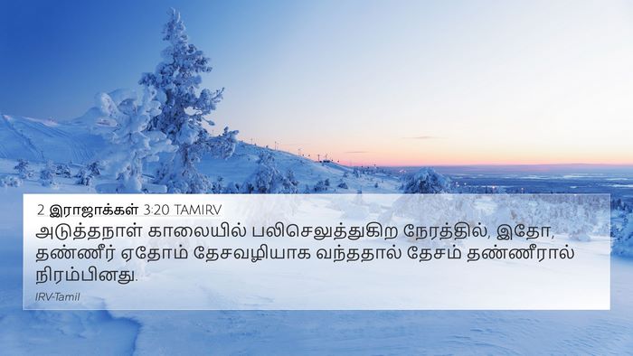 2 இராஜாக்கள் 3:20 TAMIRV 4K Wallpaper - அடுத்தநாள் - 4K Wallpaper Bible Verse