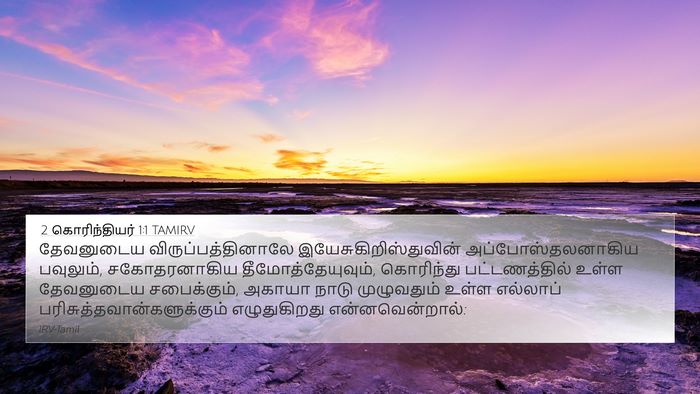 2 கொரிந்தியர் 1:1 TAMIRV Bible Verse Image