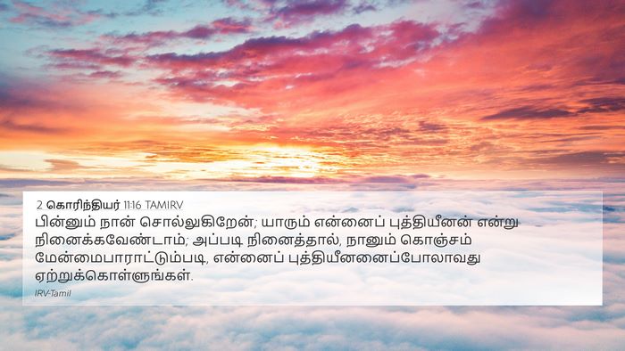 2 கொரிந்தியர் 11:16 TAMIRV Bible Verse Image