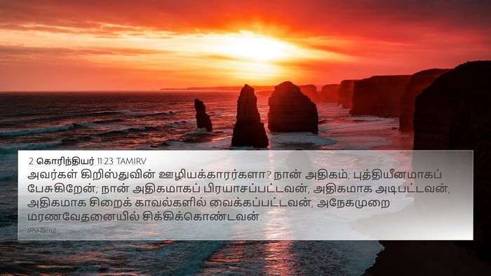 2 கொரிந்தியர் 11:23 TAMIRV Bible Verse Image