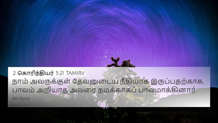 2 கொரிந்தியர் 5:21 TAMIRV Bible Verse Image