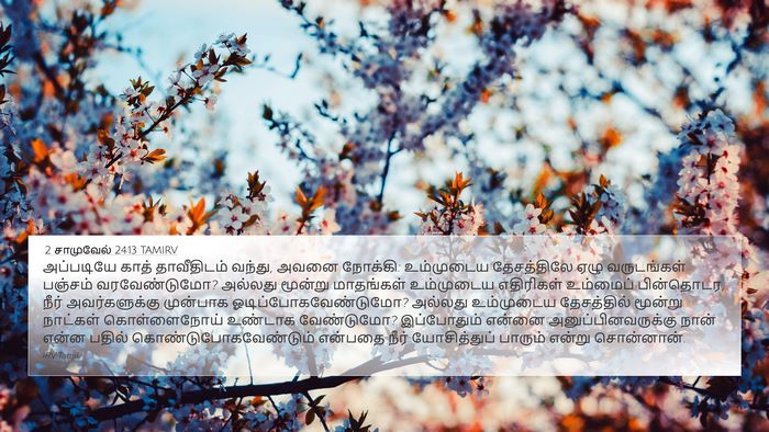 2 சாமுவேல் 24:13 TAMIRV Bible Verse Image
