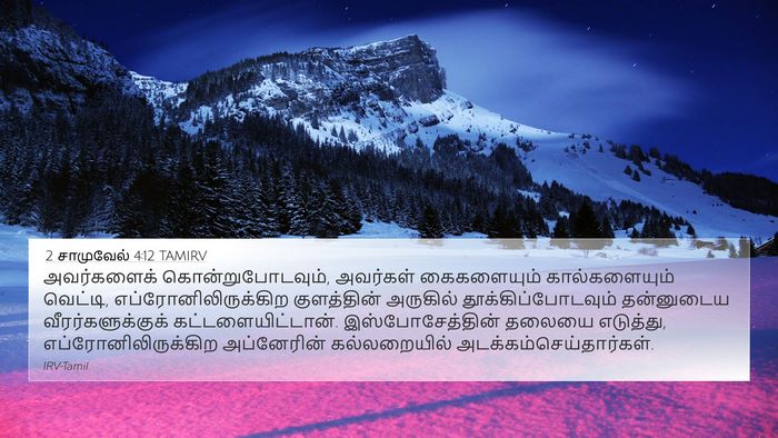 2 சாமுவேல் 4:12 TAMIRV 4K Wallpaper - அவர்களைக் - 4K Wallpaper Bible Verse