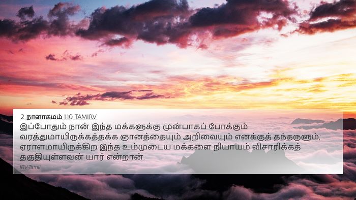 2 நாளாகமம் 1:10 TAMIRV Bible Verse Image