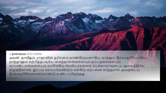 2 நாளாகமம் 29:25 TAMIRV Bible Verse Image